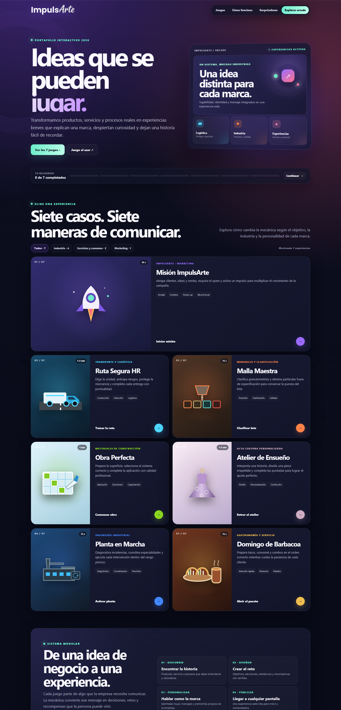 Vista previa de Arcade ImpulsArte